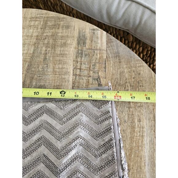 Promod Sequin Mini Skirt Women's Size 38/6 Party Boho Cocktail Festival Glam - Picture 7 of 10